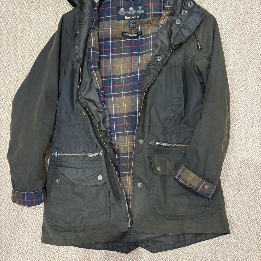 Barbour Kelsall Wax Parka – Size 10